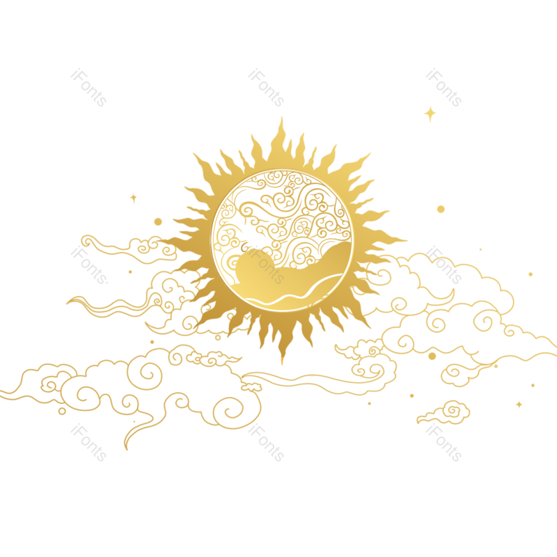 装饰图片,祥云元素,天空PNG,插画免抠素材